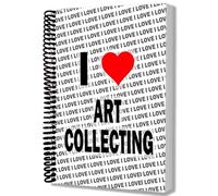 AK Giftshop I Love Art Collecting A5 Notebook Writing Drawing Pad - Gift - Birthday - Christmas - Anniversary - Secret Santa - Coworker