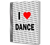 AK Giftshop I Love Dance A5 Notebook Writing Drawing Pad - Gift - Birthday - Christmas - Anniversary - Secret Santa - Coworker