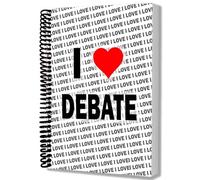 AK Giftshop I Love Debate A5 Notebook Writing Drawing Pad - Gift - Birthday - Christmas - Anniversary - Secret Santa - Coworker
