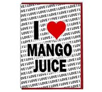 AK Giftshop I Love Mango Juice Greeting Card - Birthday Card - Ladies - Mens - Daughter - Son - Friend - Husband - Wife - Brother - Sister