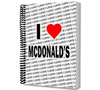 AK Giftshop I Love McDonald's A5 Notebook Writing Drawing Pad - Gift - Birthday - Christmas - Anniversary - Secret Santa - Coworker