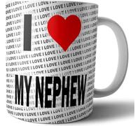 AK Giftshop I Love My Nephew Mug, 10oz Ceramic Tea Coffee Cup