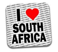 AK Giftshop I Love South Africa Drinks Coaster - Gift - Birthday - Christmas - Stocking Filler