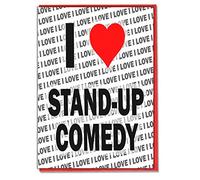 AK Giftshop I Love Stand-up Comedy - Greeting Card - Birthday Card - Ladies - Mens - Daughter - Son - Friend - Husband - Wife - Brother - Sister