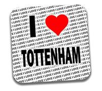 AK Giftshop I Love Tottenham Drinks Coaster - Gift - Birthday - Christmas - Stocking Filler