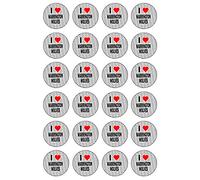 AK Giftshop I Love Wolves - 24 Edible Cupcake Toppers Cake Decorations - Easy Precut Circles