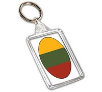 AK Giftshop Lithuania Flag Keyring - Gift - Birthday - Christmas - Stocking Filler - Secret Santa