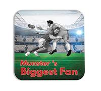 AK Giftshop Munster's Biggest Fan Rugby Themed Coaster - Birthday Gift/Stocking Filler