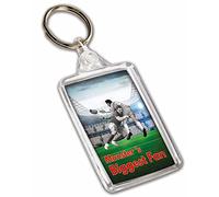 AK Giftshop Munster's Biggest Fan Rugby Themed Keyring - Birthday Gift/Stocking Filler