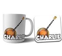 AK Giftshop Personalised Banjo Mug and Coaster Gift Set