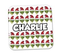 AK Giftshop Personalised Christmas Brussel Sprouts Coaster Drink Placemat - ANY NAME OR WORD