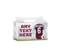 AK Giftshop Personalised Football Party Boxes Bags, Claret & Blue Shirt Jersey, For Birthday, Sports Club - ANY TEXT (5)