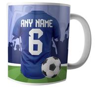 AK Giftshop Personalised Gift - Football Shirt - Mug -Tea Coffee Cup - Birthday - Christmas - Stocking Filler - Secret Santa - Any Team Colours (Everton)