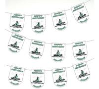 AK Giftshop Personalised Go Kart Karting Birthday Bunting Party Decorations Flags - 12pcs / 2.5m Ribbon