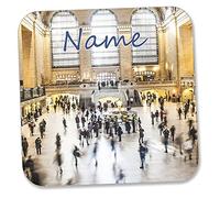 AK Giftshop Personalised Grand Central Station Drinks Wine Tea Coffee Coaster Table Mat - ANY NAME/TEXT