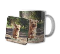 AK Giftshop Personalised Mug and Coaster Set - Yorkshire Terrier - Gift - Birthday - Christmas - Stocking Filler - Secret Santa