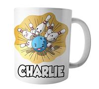AK Giftshop Personalised Mug - Ten Pin Bowling - Gift - Birthday - Christmas - Stocking Filler - Secret Santa