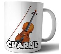 AK Giftshop Personalised Mug - Violin - Gift - Birthday - Christmas - Stocking Filler - Secret Santa
