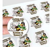 AK Giftshop Personalised Pirate Themed Thank You Birthday Party Stickers for Party Bags & Sweet Cones (24 Stickers)