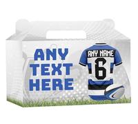 AK Giftshop Personalised Rugby Party Boxes Bags, Bath Shirt Jersey Colours, For Birthday, Sports Club - ANY TEXT (15)