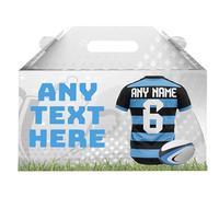 AK Giftshop Personalised Rugby Party Boxes Bags, Cardiff Shirt Jersey Colours, For Birthday, Sports Club - ANY TEXT (15)