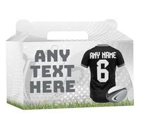 AK Giftshop Personalised Rugby Party Boxes Bags, Exeter Shirt Jersey Colours, For Birthday, Sports Club - ANY TEXT (15)