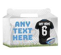 AK Giftshop Personalised Rugby Party Boxes Bags, Glasgow Shirt Jersey Colours, For Birthday, Sports Club - ANY TEXT (5)