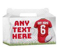 AK Giftshop Personalised Rugby Party Boxes Bags, Munster Shirt Jersey Colours, For Birthday, Sports Club - ANY TEXT (15)