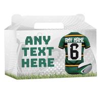 AK Giftshop Personalised Rugby Party Boxes Bags, Northampton Shirt Jersey Colours, For Birthday, Sports Club - ANY TEXT (15)