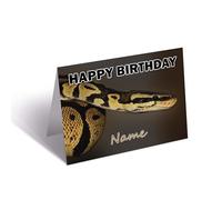 AK Giftshop Personalised Snake Birthday Greeting Card - Any Name