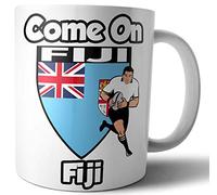 AK Giftshop Rugby Gift - Team Supporters Mug - Birthday - Christmas - Stocking Filler - Secret Santa (Fiji)