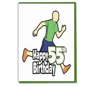 AK Giftshop Runner/Running - 55th Birthday Card - Mens, Son, Grandson, Dad, Brother, Husband, Boyfriend, Friend