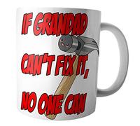AK Giftshop Tea Coffee Mug - Funny DIY Fathers Day or Birthday Gift for A Grandad - If Grandad Cant Fix It, No One Can