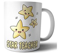 AK Giftshop Thank You Teacher Gift - Tea Coffee Mug - Teacher Nursery Nurse TA Teaching Assistant - Star Teacher