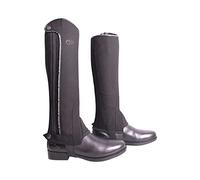 AK GRACE Micro Suede Washable Horse Riding Half Chaps AKRS-1950 (Black, M)