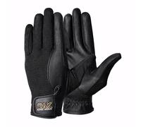 AK Horse Riding Gloves in Real Full Grain Soft leather Unisex & For All Seasons (Black, XL)