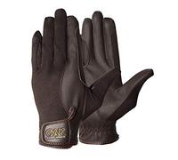 AK Horse Riding Gloves in Real Full Grain Soft leather Unisex & For All Seasons (Brown, M)