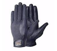 AK Horse Riding Gloves in Real Full Grain Soft leather Unisex & For All Seasons (Navy, S)