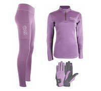AK Horse Riding Tights for Women High Waisted Breathable Equestrian Breeches Full Seat Silicone Grip Stretch Riding Leggings (UK, Alpha, XXS, Regular, Regular, Bundle Offer (All in ONE) Purple)