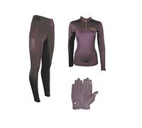 AK Horse Riding Tights for Women High Waisted Breathable Equestrian Breeches Full Seat Silicone Grip Stretch Riding Leggings (UK, Alpha, XXS, Regular, Regular, Bundle Offer (All in ONE) Black)