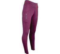 AK Horse Riding Tights for Women, High Waisted, Full Seat Silicone Grip, Stretch Equestrian Breeches, Breathable Riding Leggings Burgundy