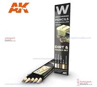 AK Interactice Weathering Pencil Set ~ Dirt and Marks Effects Set 10044