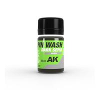 AK Interactive Weathering Paint, Dark Sepia Pin Wash