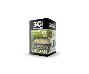 AK Interactive 3G Acrylic Paint Set - Vietnam Camouflage Colors for Jungle Armor (AK11659),Green