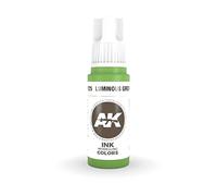 AK Interactive 3rd Gen Acrylic Luminous Green INK 17ml