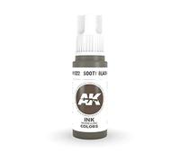 AK Interactive 3rd Gen Acrylic Sooty Black Ink 17ml