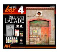 AK Interactive 8255 Billiault Facade Diorama All-in-one Model Kit Paint Set