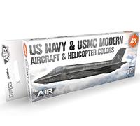 AK Interactive Acrylics 3Gen Aircraft Set AK11744 US Navy & USMC Modern Aircraft & Helicopter Set 3G (8x17ml), Blue