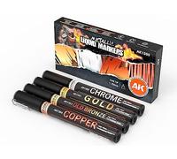 AK Interactive AK1300 Metallic Liquid Marker Set (4pcs)