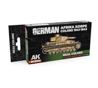 AK Interactive German Afrika Korps Colors 1941-1943 (6x17ml) - Model Paint Set